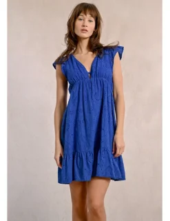 Vestido corto de manga mariposa motivo paisley