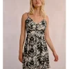 Vestido corto de tirantes con estampado