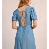 Vestido corto efecto vaquero