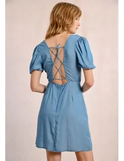 Vestido corto efecto vaquero