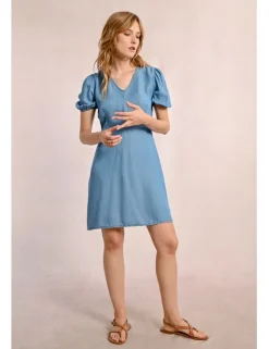 Vestido corto efecto vaquero