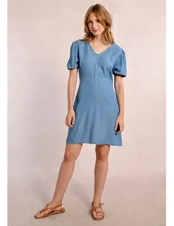 Vestido corto efecto vaquero