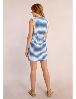 Vestido corto sin manga con estampado
