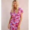 Vestido de manga corta con estampado