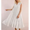 Vestido de manga corta con volantes