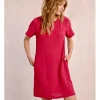 Vestido de manga corta corte recto