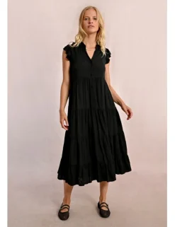 Vestido de manga corta con volantes