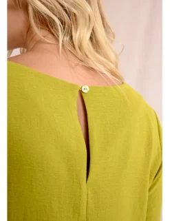 Vestido de manga corta corte recto