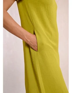 Vestido de manga corta corte recto