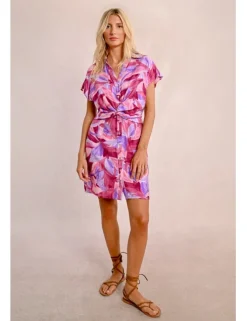 Vestido de manga corta con estampado