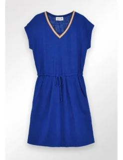 Vestido de manga corta con lazada