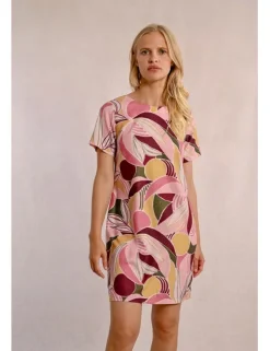 Vestido de manga corta con estampado