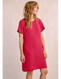Vestido de manga corta corte recto