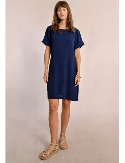 Vestido de manga corta corte recto