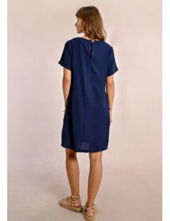 Vestido de manga corta corte recto