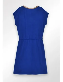 Vestido de manga corta con lazada