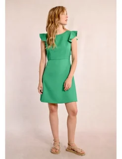 Vestido de manga corta con volantes