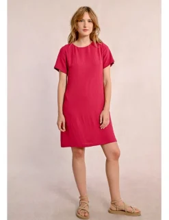 Vestido de manga corta corte recto