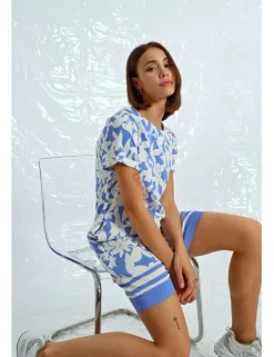 Vestido de manga corta con estampado floral