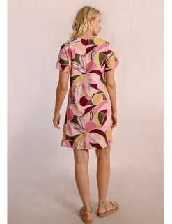 Vestido de manga corta con estampado