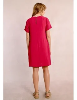 Vestido de manga corta corte recto