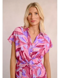 Vestido de manga corta con estampado