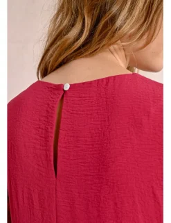 Vestido de manga corta corte recto