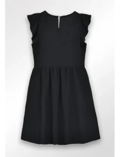 Vestido de manga corta detalle volantes