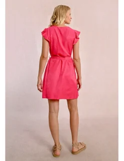 Vestido de manga corta mariposa con lazada