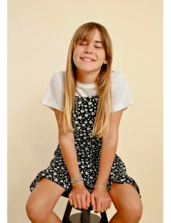 Vestido de tirantes estampado corazones