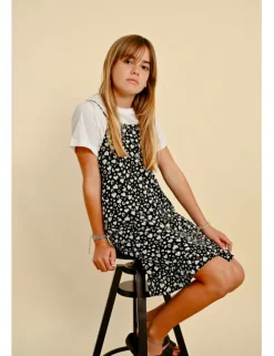 Vestido de tirantes estampado corazones