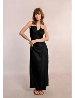 Vestido largo asimétrico doble tirante