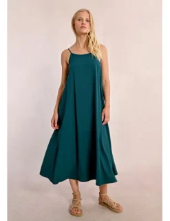 Vestido largo de tirantes y lazada