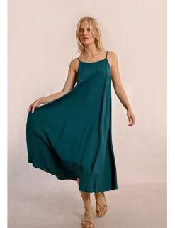 Vestido largo de tirantes y lazada