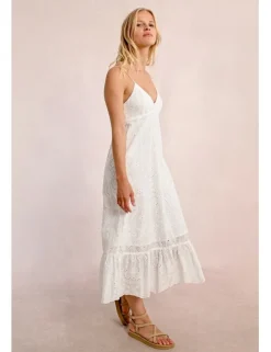Vestido largo de tirantes con motivo paisley