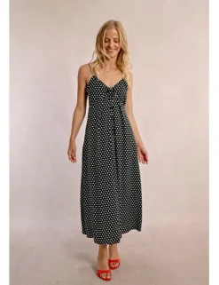Vestido largo de tirantes con estampado