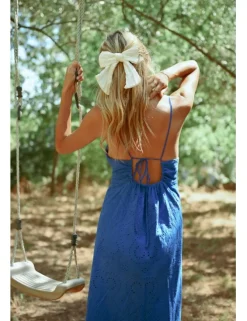 Vestido largo de tirantes con motivo paisley