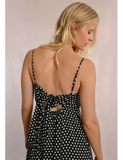 Vestido largo de tirantes con estampado