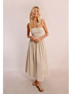 Vestido largo escote palabra de honor