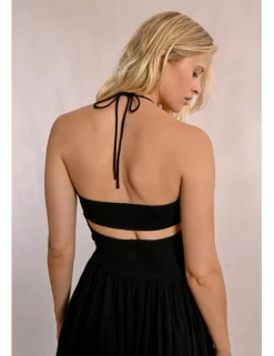 Vestido largo escote palabra de honor