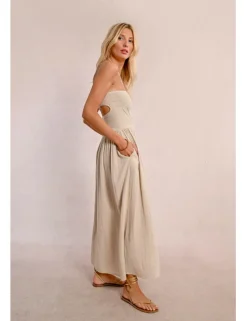 Vestido largo escote palabra de honor