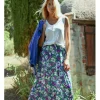 Vestido largo sin manga con volantes