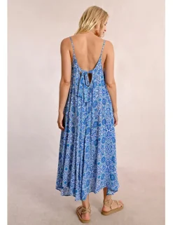 Vestido midi de tirantes con estampado