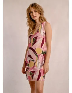 Vestido sin manga con estampado
