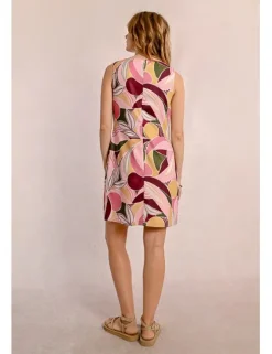 Vestido sin manga con estampado