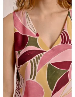 Vestido sin manga con estampado